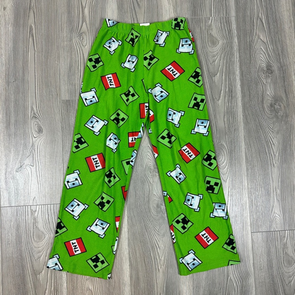 Boys Fleece Minecraft Pajama Pants - SIZE 10/12 Sleepwear Casual
